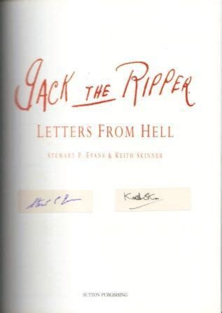 Inside The 'From Hell' Letter Written By Jack The Ripper