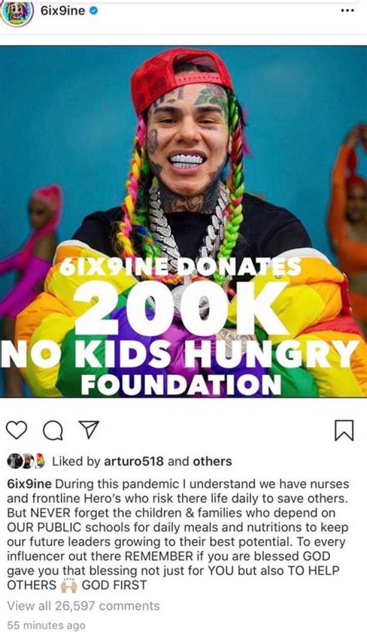 Kooking 4 Kids Welcome Tekashi 6ix9ine’s Donation Following His Rejection From No Kid Hungry
