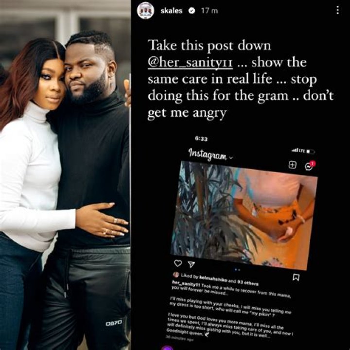 
Singer Skales furiously calls out his wife for mourning his late mother, sends stern warning 